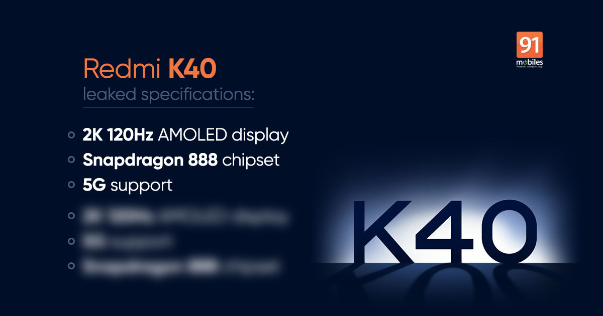 redmi k40 مشخصات