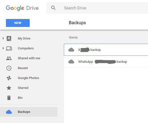 با استفاده از Google Drive Backup