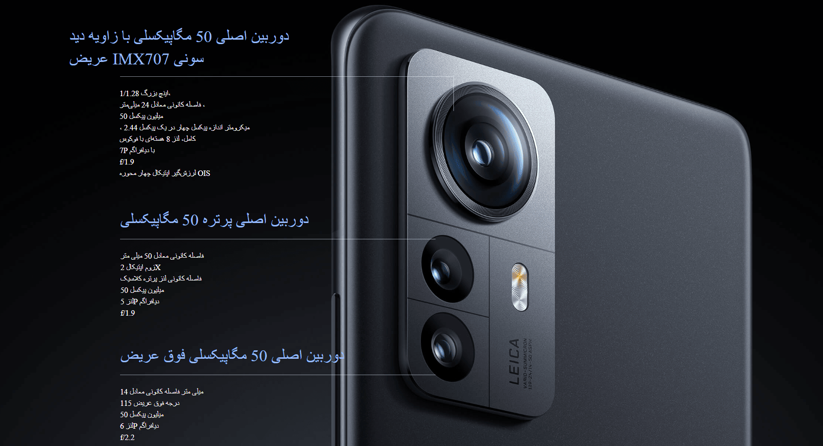 دوربین Xiaomi 12S Pro، همکاری با برند لایکا