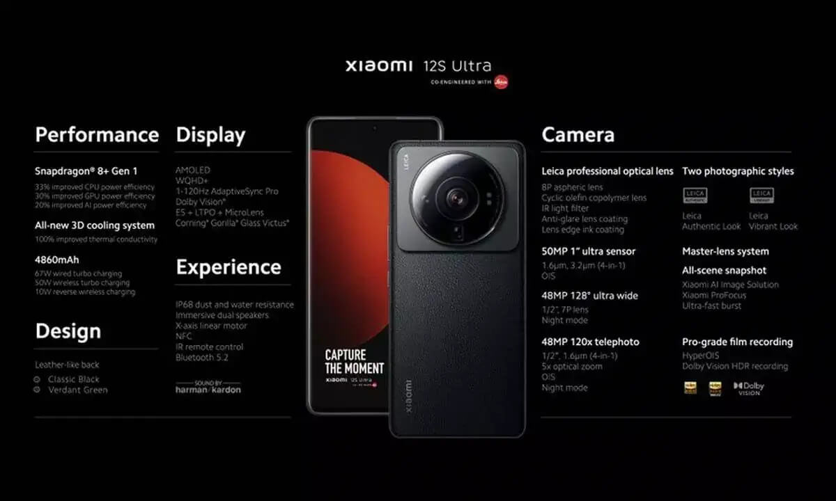 مقایسه مشخصات Xiaomi 12S Ultra